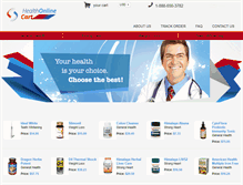 Tablet Screenshot of healthonlinecart.com